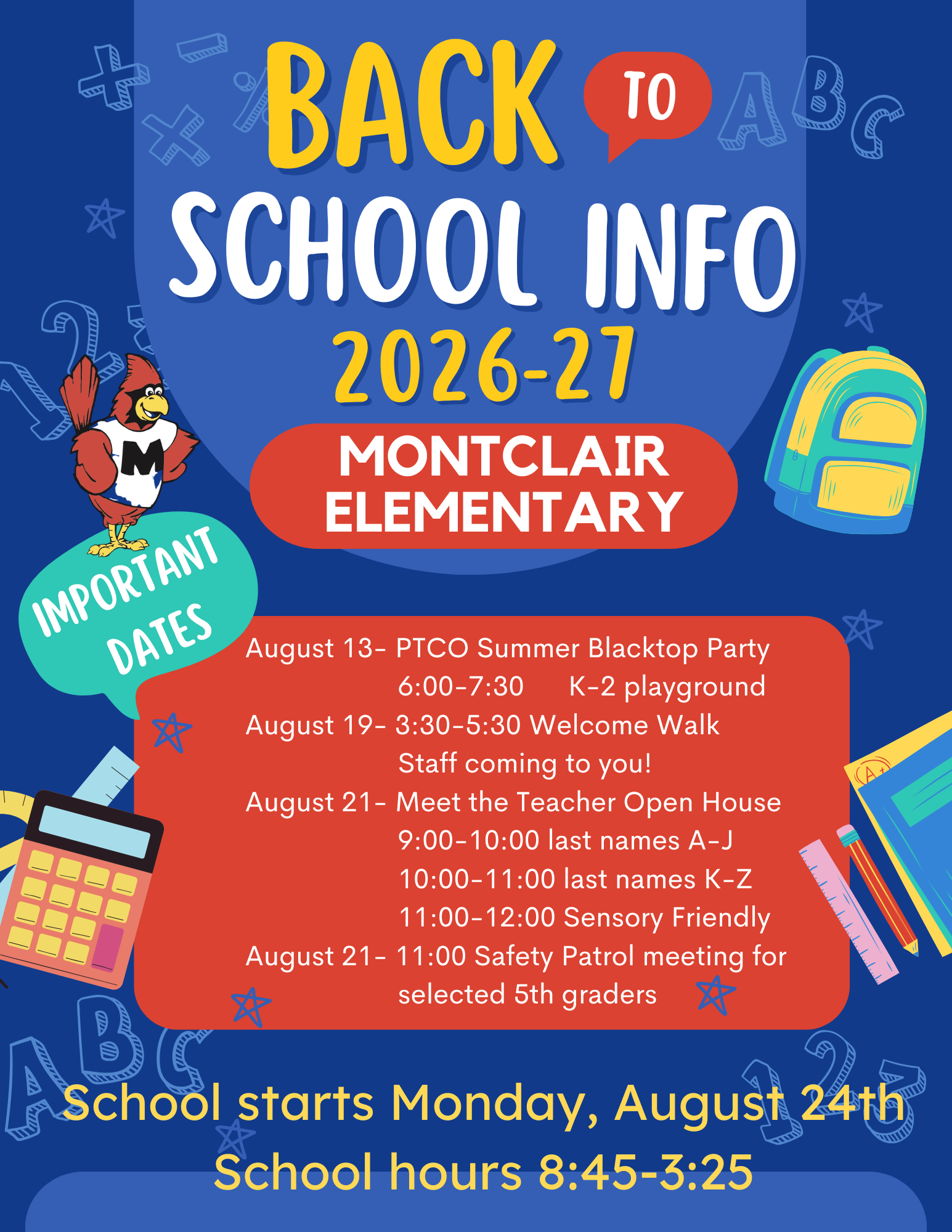 back to school dates